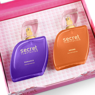 Secret Temptation Fragrance Gift Set Romance and Adore Long-lasting Perfume for Women (50ml each) Eau de Parfum  -  100 ml(For Women)