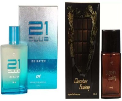 NUROMA CFS 21 Club Ice Water & Chocolate flavoured perfume 100ml Eau de Parfum  -  200 ml(For Men & Women)