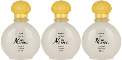 OSSA Gold Naina EDP Perfume 30ml Pack of 3 With Musky And Ambery Notes Long Lasting Eau de Parfum  -  90 ml(For Men & Women)