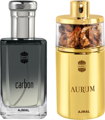 Ajmal Carbon Citrus Spicy and Aurum Fruity Floral 100 & 75ML EDP Eau de Parfum  -  175 ml(For Men & Women)