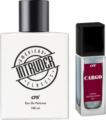 CFS Intruder White 100ml & Cargo Blue 25ml Long Lasting Perfume Eau de Parfum  -  125 ml(For Men & Women)