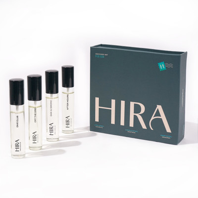 HIRA Discovery Set 4 Luxury Perfume - DiveClub, Oak & Smoke, Off the Grid, AfterHours Eau de Parfum - 40 ml(For Men)