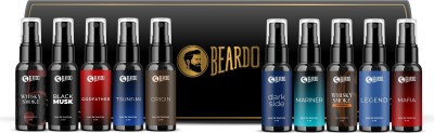 BEARDO Perfume Trial Kit | Gift Set for Men | Long Lasting Fragrances | 10 x 5 ml Eau de Parfum  -  50 ml(For Men)