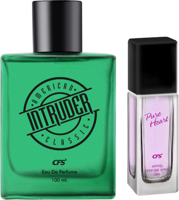 CFS Intruder Green 100ml & Pure Heart Pink 25ml Long Lasting Perfume Eau de Parfum  -  125 ml(For Men & Women)