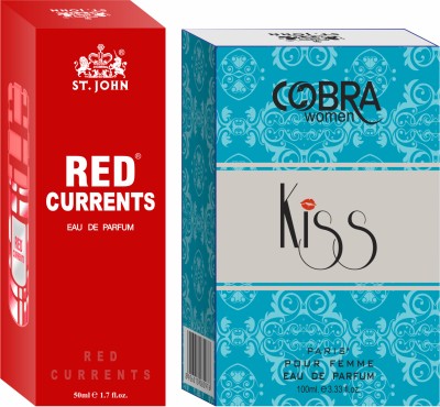 ST-JOHN Cobra Kiss (100 ml) and Red Currant (50 ml) Perfume (Pack Of 2) Long Lasting Eau de Parfum  -  150 ml(For Women)