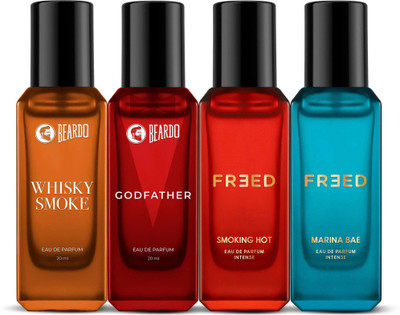 BEARDO Whisky Smoke, & Marina Bae & Smoking Hot Perfume EDP (Set of 4) Perfume  -  80 ml(For Men)