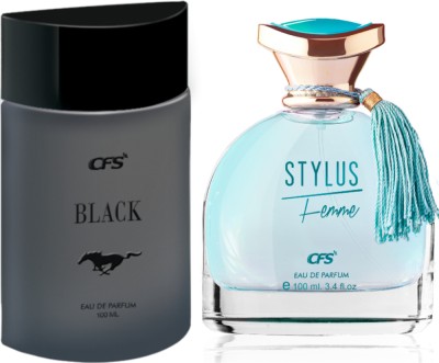 CFS Black & Stylus Pink EDP Long Lasting Luxury Perfume Eau de Parfum  -  200 ml(For Men & Women)