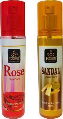 FORMLESS Rose & Sandal Combo 2 Perfume  -  125 ml(For Men & Women)