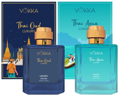 VOKKA Thai Oud & Thai Aqua 100 ml Each Luxury Long Lasting EDP Fragrance For Gift Eau de Parfum  -  100 ml(For Men & Women)