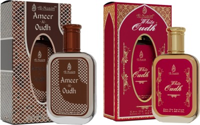 Al-Nuaim Ameer Al Oudh & White Oudh 50ml each Deodorant Spray  -  For Men & Women(100 ml, Pack of 2)