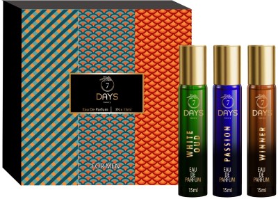 7DAYS Luxury Unisex Perfume Gift Set For Men & Women- 15x15 ML Eau de Parfum Eau de Parfum  -  45 ml(For Men & Women)