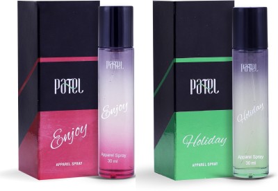 PATEL Enjoy 30 ML+Holiday 30 ML Long Lasting Apparel Spray Perfume  -  60 ml(For Men & Women)