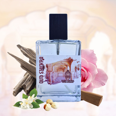 raro aroma Oud Shuhrah A blend of precious woods with rose and leather Eau de Parfum  -  100 ml(For Men & Women)