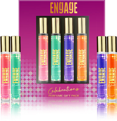 Engage Gift Set Celebrations Perfume Spray, Long Lasting Wedding Hamper by ITC (25mlx4) Perfume - 100 ml(For Women)
