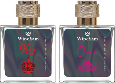winelam PERFUME ROYAL KING & QUEEN FRAGRANCE BEST FOR GIFTING 50*2 Eau de Parfum  -  50 ml(For Men & Women)