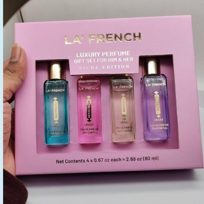 La French Niche Collection Luxury Giftset Perfume for Him & Her 4x20ml Eau de Parfum  -  80 ml(For Men & Women)