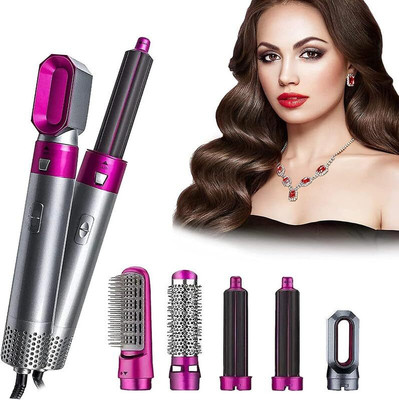Dizosonic Straightener, Curler, Volumizer, Blow Dryer with 5 Attachments Premium 5 in 1 Hot Air Styler hair straightener Hair Curler and Dryer Hair Curler(Multicolor)