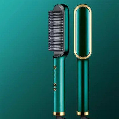 HTD Professional Hair Brush Curling Anti-perm Straight Styler Frizz-Free Silky XIV-20GT-62 Hair Straightener Brush(Multicolor)