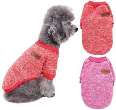 KUTKUT T-shirt for Dog, Cat(Red, Pink)