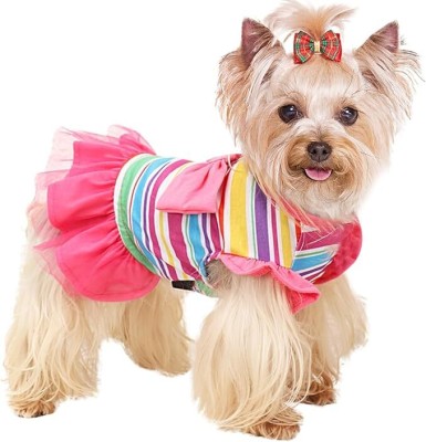 KUTKUT Frock for Dog, Cat(Multicolor)