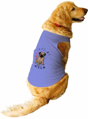 RUSE Tank, T-shirt for Dog(I Love My Pug Printed Tank Dog Tee Lavender)