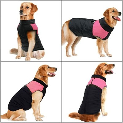 Sniffr Winter Jacket, Coat, Sweater for Dog, Cat(PINK-BLACK)