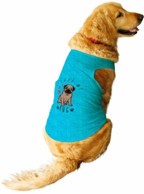 RUSE Tank, T-shirt for Dog(I Love My Pug Printed Tank Dog Tee Steel Blue)