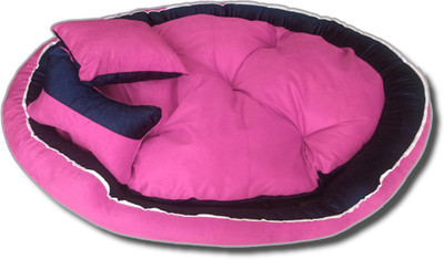 Royals Rore Ultra soft dog & cat Pet bed with fluffy filling L Pet Bed(Pink 01)