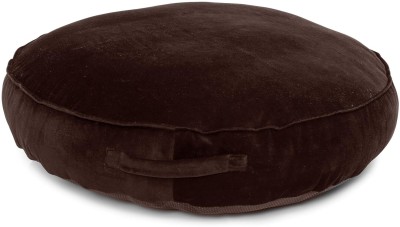 aeTHEric Round Flat Cushion for Dog & Cat Bed Washable Removable Velvet Cover XXXL Pet Bed(Brown)