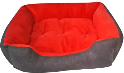 UR PET SUPPLIER RedGrey_L_009 L Pet Bed(Red, Grey)