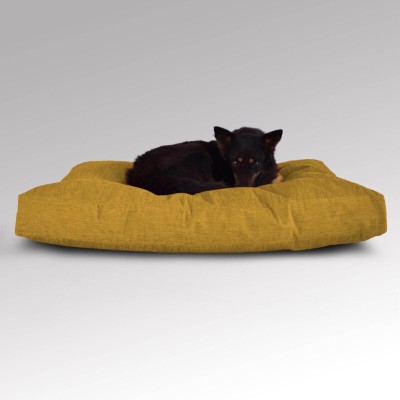 Royals Rore Ultra soft dog & cat Pet bed with fluffy filling 4XL Pet Bed(Mustered yellow)