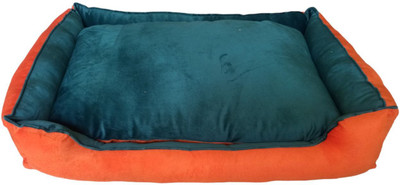 Royals Rore Ultra soft dog & cat Pet bed with fluffy filling L Pet Bed(Orange)