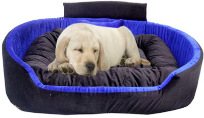 Snupi Smile Dog Bed, Sofas Bed & Chairs Bed Coller With Haddi S Pet Bed(Blue & Black)
