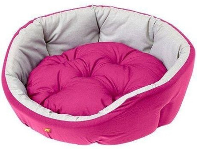 Royals Rore Ultra soft dog & cat Pet bed with fluffy filling S Pet Bed(Pink & White)