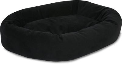 Hundur Store Velvet Ultra Soft Micro Fibre Fill Weather Friendly Reversible Dog/Cat Mat XXL Pet Bed(Black)