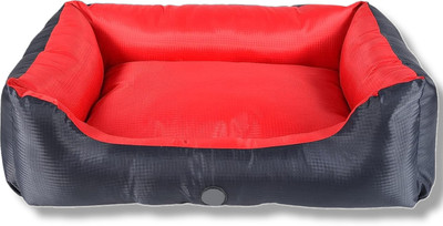 Royals Rore Ultra soft dog & cat Pet bed with fluffy filling 4XL Pet Bed(red bluack)
