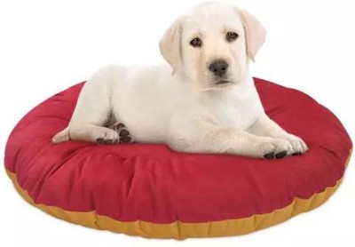 Expecting Smile Reversible Pet Bed Cushion for Dogs and Cats-A Soft Comfortable Bed For Your Pet S Pet Bed(Red, Yellow)