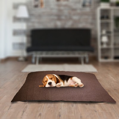 SITSNOOZE Mat Design-2 SuperSoft M Pet Bed(Brown)