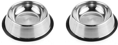The Pet Point Stainless Steel Pet Bowl(350 ml Silver)