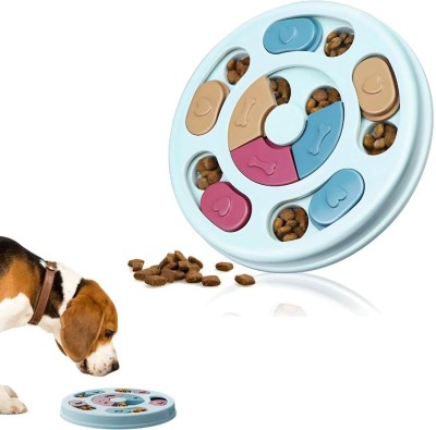 Petfun Interactive Dog Puzzle Slow Feeder & Treat Dispenser for Mental Stimulation Plastic Pet Bowl(50 ml Multicolor)