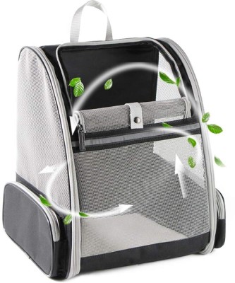 PALAY Breathable Design Cat Bag Carrier Backpack Dogs Cage Travel Pet Carrier Grey Backpack Pet Carrier(Suitable For Dog, Cat)