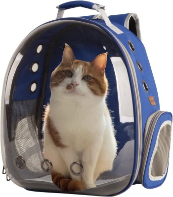 homecloud Pet Bag for Travel, Hiking, Designed with Breathable Space, Ventilated Blue Backpack Pet Carrier(Suitable For Cat, Dog)