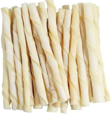 Wooffy Gooffy Wooffy Gooffy Rawhide White Twisted Sticks (200Gm) Dog Chew (200 g, Pack of 1) Chicken Dog Chew(200 g, Pack of 1)