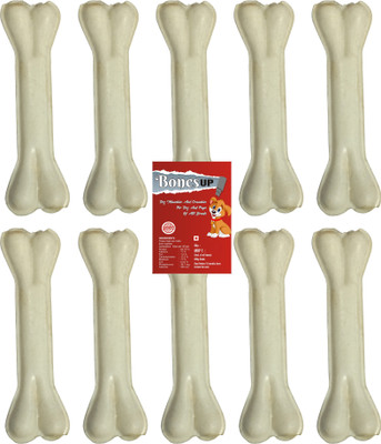 Bones UP Dog Chew Bone 5 inch - 10 Pc Pack , Dog Chew Bones, Dog Snacks, Dog Bone Chicken Dog Chew(800 g, Pack of 10)