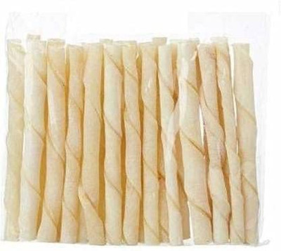 Pet Guard Dog Twisted White chew Sticks Rawhide Dog Treat, White Twisted Calcium Chew Milk Dog Chew(400 g, Pack of 1)