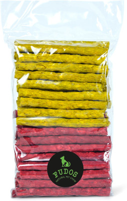 FUDOS Mutton & Chicken Flavored Munchy Dog Chew Sticks Dog Chew Chicken, Mutton Dog Chew(250 g, Pack of 1)