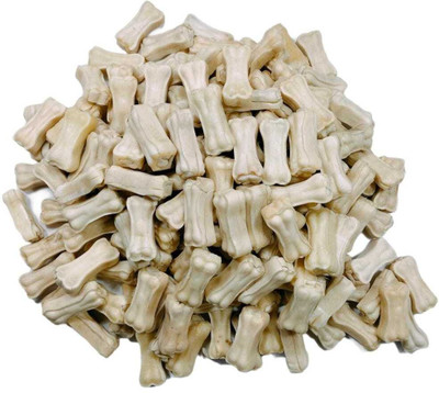 BRANDON 2 Inch 40 Pcs White Digestible Rawhide Pressed Bone Dog Chew For Dogs Dog Chew(1 kg, Pack of 1)