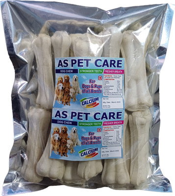 A. S. Pet Care 3 Inch 18 Pcs Rawhide Dog Chew Bone For Dogs Mutton Dog Chew(500 g, Pack of 1)