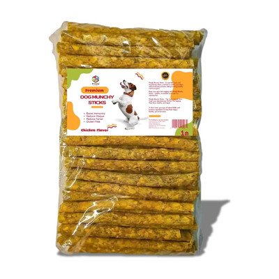 PetQila Dog Munchy Sticks – Chicken Flavour | Protein-Rich Chew Treats for Dogs Chicken Dog Chew(950 g, Pack of 1)