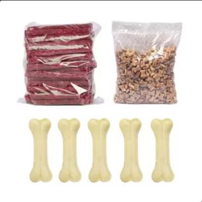Hundur Store Munchy Sticks 300g+Puppy Biscuits 300g+Chew Bones 300g Pet Food Chicken Dog Treat(900 g, Pack of 3)